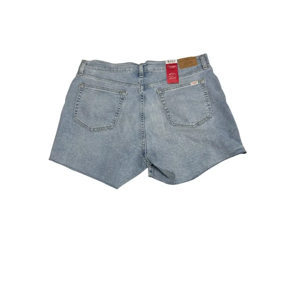 NWT Levi's Signature Women's Vintage Original 14 W32 Blue Denim Shorts Casual - Picture 10 of 10